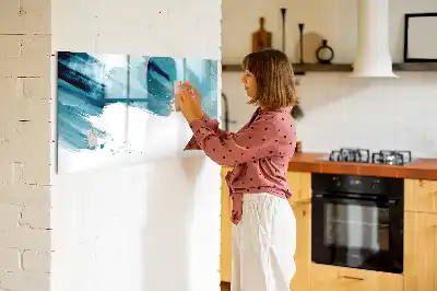 Tablă magnetică cu ștergere uscată model Mișcări de pensulă