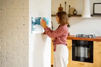 Tablă magnetică cu ștergere uscată model Mișcări de pensulă