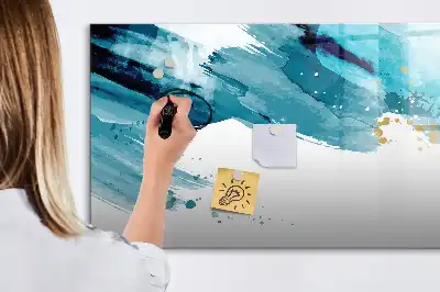 Tablă magnetică cu ștergere uscată model Mișcări de pensulă
