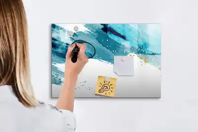 Tablă magnetică cu ștergere uscată model Mișcări de pensulă