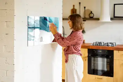 Tablă magnetică cu ștergere uscată model Mișcări de pensulă