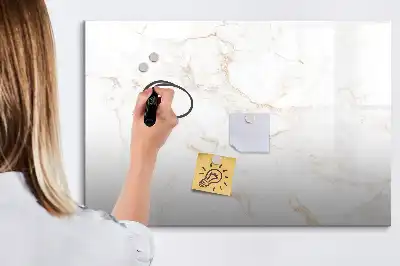 Tablă magnetică cu ștergere uscată cu model elegant de marmură