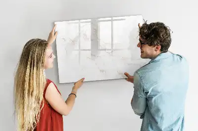Tablă magnetică cu ștergere uscată cu model elegant de marmură