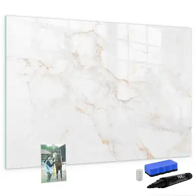 Tablă magnetică cu ștergere uscată cu model elegant de marmură