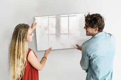 Tablă magnetică cu ștergere uscată cu model elegant de marmură