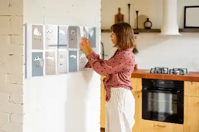 Tablă magnetică cu ștergere uscată cu model de pisici