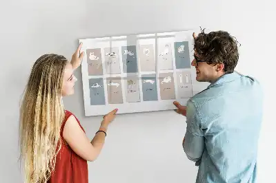 Tablă magnetică cu ștergere uscată cu model de pisici