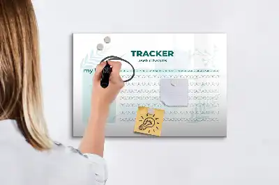 Tablă magnetică cu ștergere uscată planificator de obiceiuri