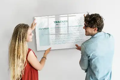 Tablă magnetică cu ștergere uscată planificator de obiceiuri