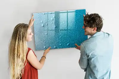 Tablă magnetică cu ștergere uscată model Picături de apă