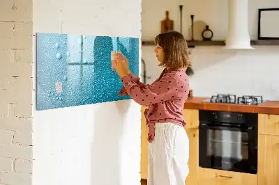 Tablă magnetică cu ștergere uscată model Picături de apă
