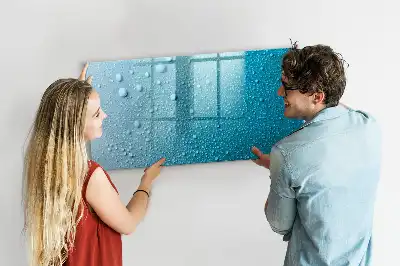 Tablă magnetică cu ștergere uscată model Picături de apă