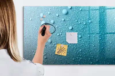 Tablă magnetică cu ștergere uscată model Picături de apă