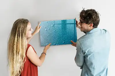Tablă magnetică cu ștergere uscată model Picături de apă