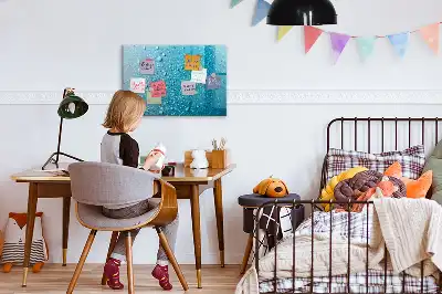 Tablă magnetică cu ștergere uscată model Picături de apă