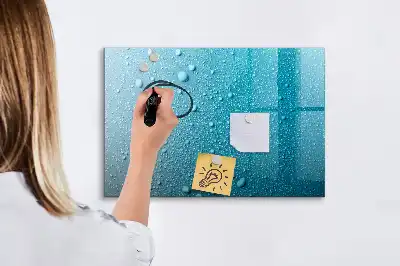 Tablă magnetică cu ștergere uscată model Picături de apă