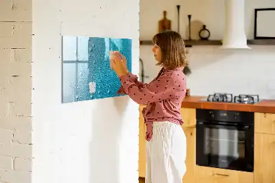 Tablă magnetică cu ștergere uscată model Picături de apă