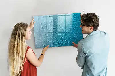 Tablă magnetică cu ștergere uscată model Picături de apă