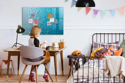 Tablă magnetică cu ștergere uscată model Picături de apă