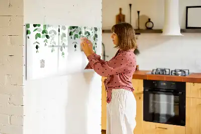 Tablă magnetică cu ștergere uscată cu model de frunze de plante