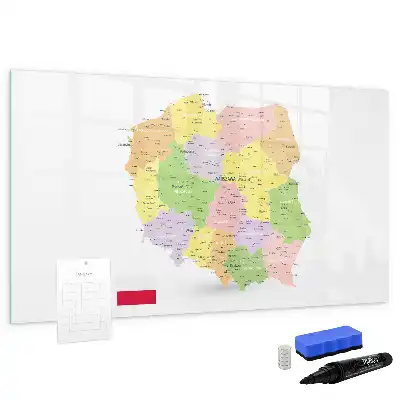 Harta Poloniei tablă magnetică cu ștergere uscată