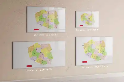 Harta Poloniei tablă magnetică cu ștergere uscată
