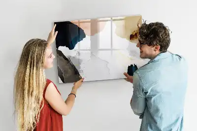 Tablă magnetică cu ștergere uscată cu model abstracție de pete
