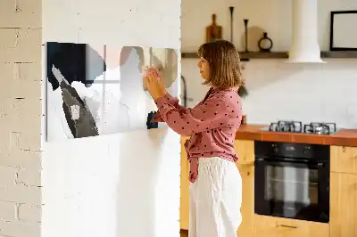 Tablă magnetică cu ștergere uscată cu model abstracție de pete