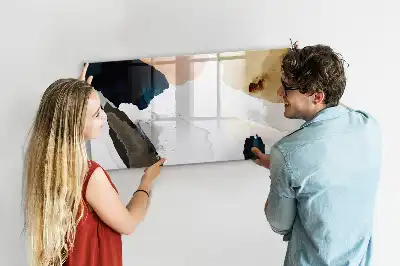 Tablă magnetică cu ștergere uscată cu model abstracție de pete