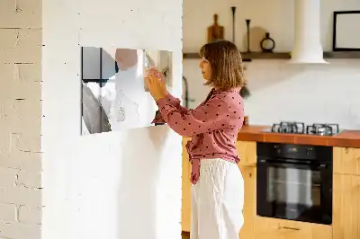 Tablă magnetică cu ștergere uscată cu model abstracție de pete