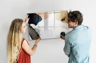 Tablă magnetică cu ștergere uscată cu model abstracție de pete