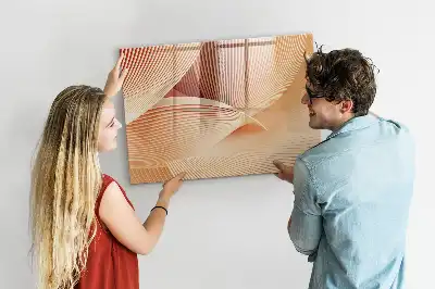 Tablă magnetică cu ștergere uscată cu model abstract de valuri