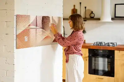 Tablă magnetică cu ștergere uscată cu model abstract de valuri