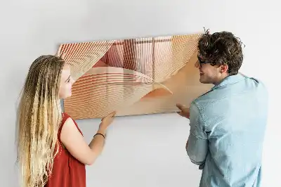 Tablă magnetică cu ștergere uscată cu model abstract de valuri