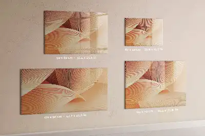 Tablă magnetică cu ștergere uscată cu model abstract de valuri