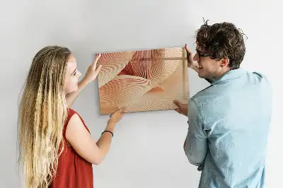 Tablă magnetică cu ștergere uscată cu model abstract de valuri