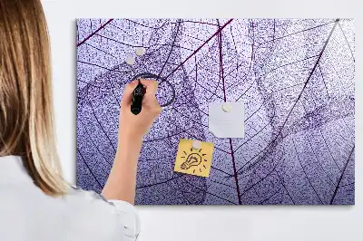 Tablă magnetică cu ștergere uscată model Frunzele naturii