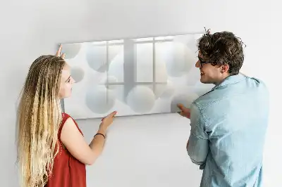 Tablă magnetică cu ștergere uscată model cu abstracție de sfere