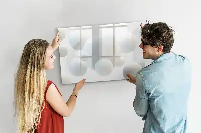 Tablă magnetică cu ștergere uscată model cu abstracție de sfere