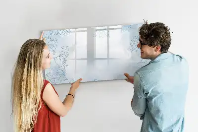 Tablă magnetică cu ștergere uscată cu model schiță de plante