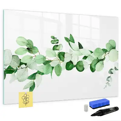 Tablă magnetică cu ștergere uscată cu model ramuri de plante