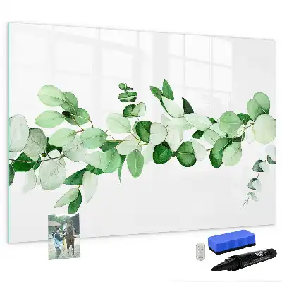 Tablă magnetică cu ștergere uscată cu model ramuri de plante
