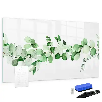 Tablă magnetică cu ștergere uscată cu model ramuri de plante