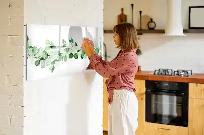 Tablă magnetică cu ștergere uscată cu model ramuri de plante