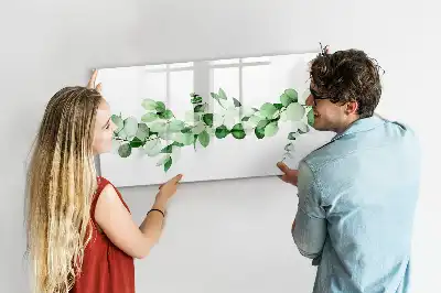 Tablă magnetică cu ștergere uscată cu model ramuri de plante