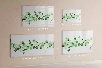 Tablă magnetică cu ștergere uscată cu model ramuri de plante