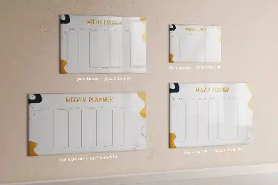 Tablă magnetică cu ștergere uscată planificator săptămânal