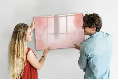 Tablă magnetică cu ștergere uscată cu model de marmură roz