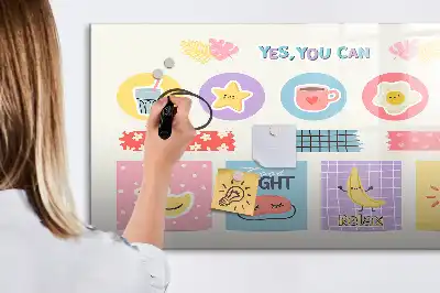 Tablă magnetică cu ștergere uscată planificator școlar