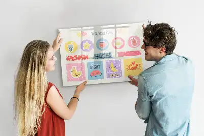 Tablă magnetică cu ștergere uscată planificator școlar